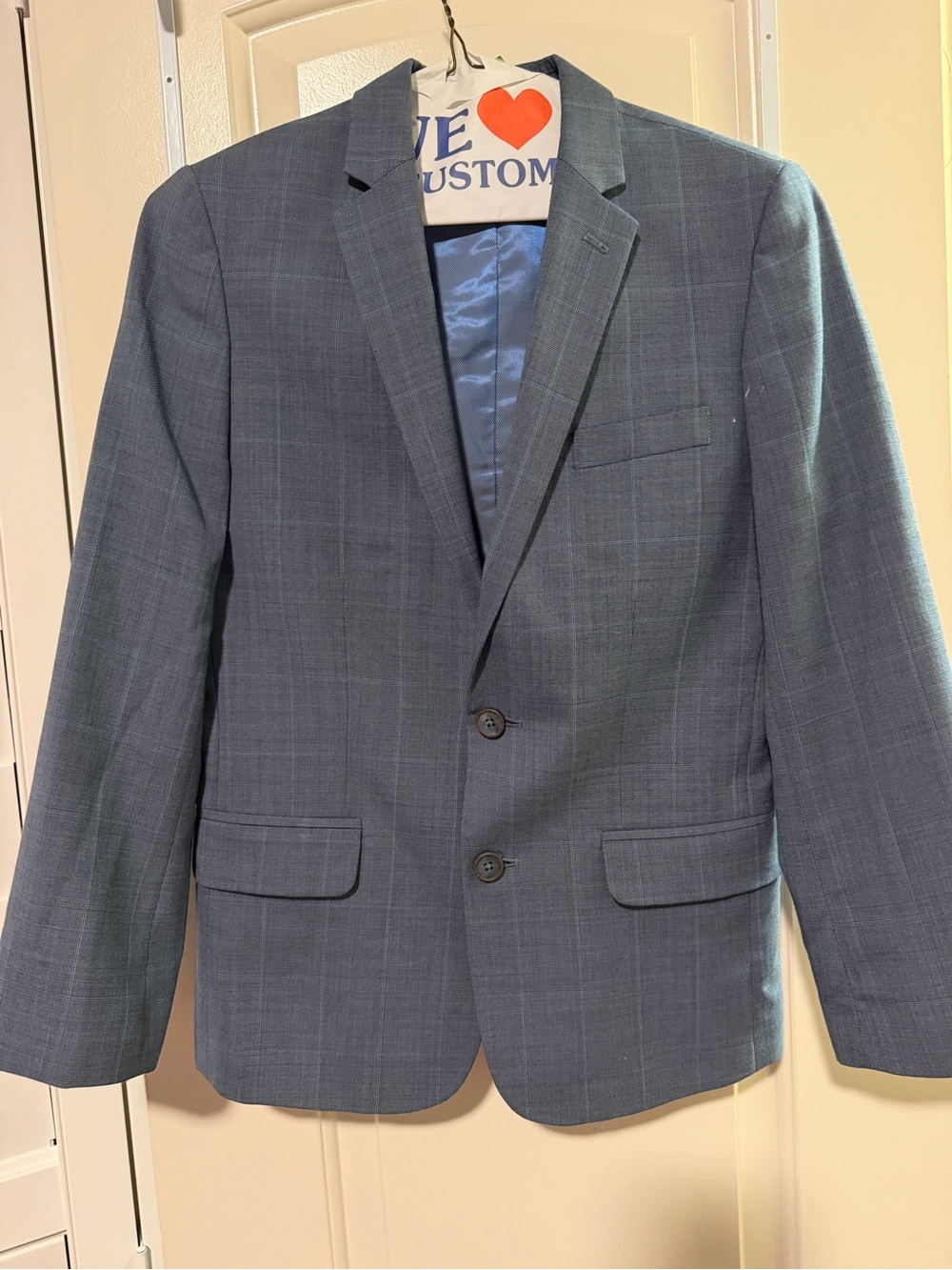 Class Club Boys Navy Blue Plaid Blazer